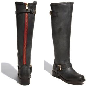 Steve Madden | Lindley Black Leather Tall Boots